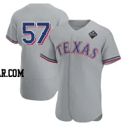 Daniel Robert Men's Texas Rangers Gray Authentic Road 2023 World Series Jersey