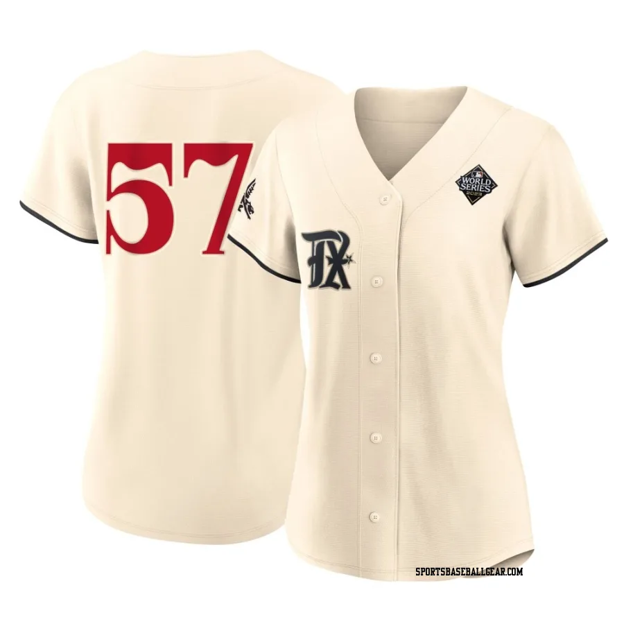 Daniel Robert Women's Texas Rangers Cream Authentic 2023 City Connect 2023 World Series Jersey