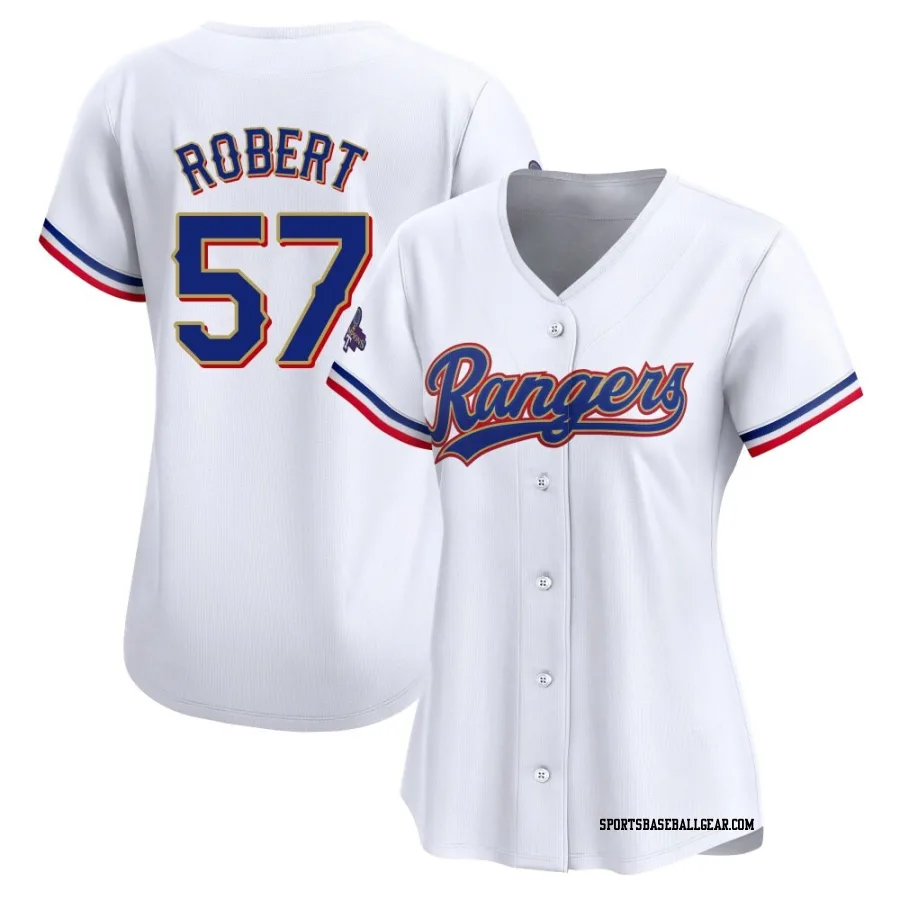 Daniel Robert Women's Texas Rangers Gold Limited White 2024 Collection Jersey