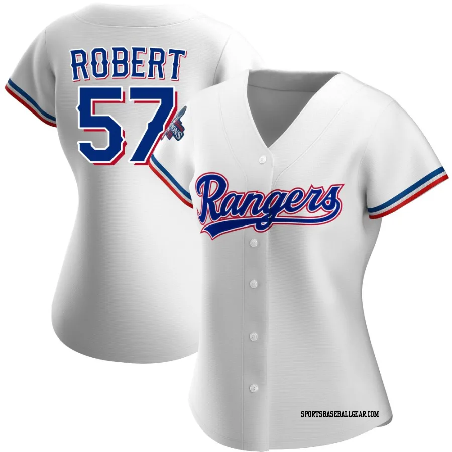 Daniel Robert Women's Texas Rangers White Authentic Home 2023 World Series Champions Jersey