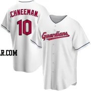 Daniel Schneemann Men's Cleveland Guardians White Replica Home Jersey