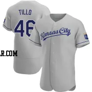 Daniel Tillo Men's Kansas City Royals Gray Authentic Road Jersey