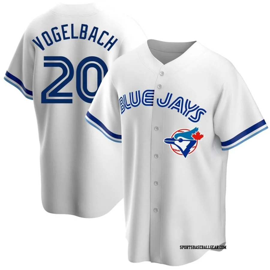 Daniel Vogelbach Men's Toronto Blue Jays White Replica Home Cooperstown Collection Jersey