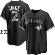 Danny Ainge Men's Toronto Blue Jays Black/White Replica Jersey