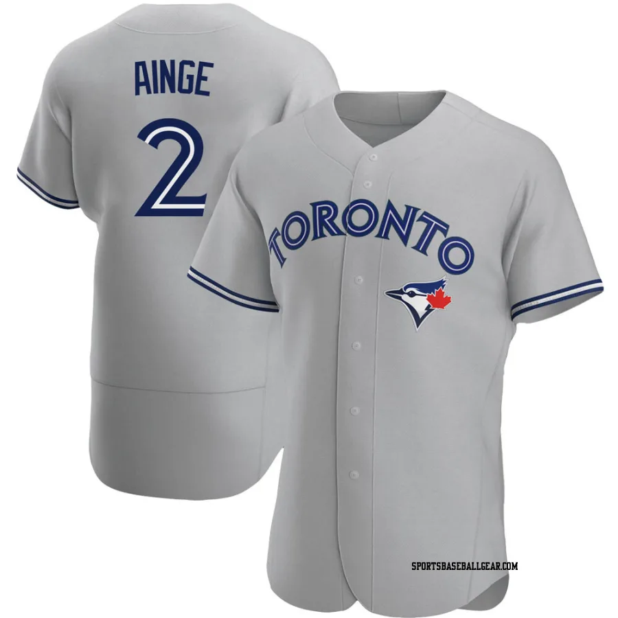 Danny Ainge Men's Toronto Blue Jays Gray Authentic Road Jersey