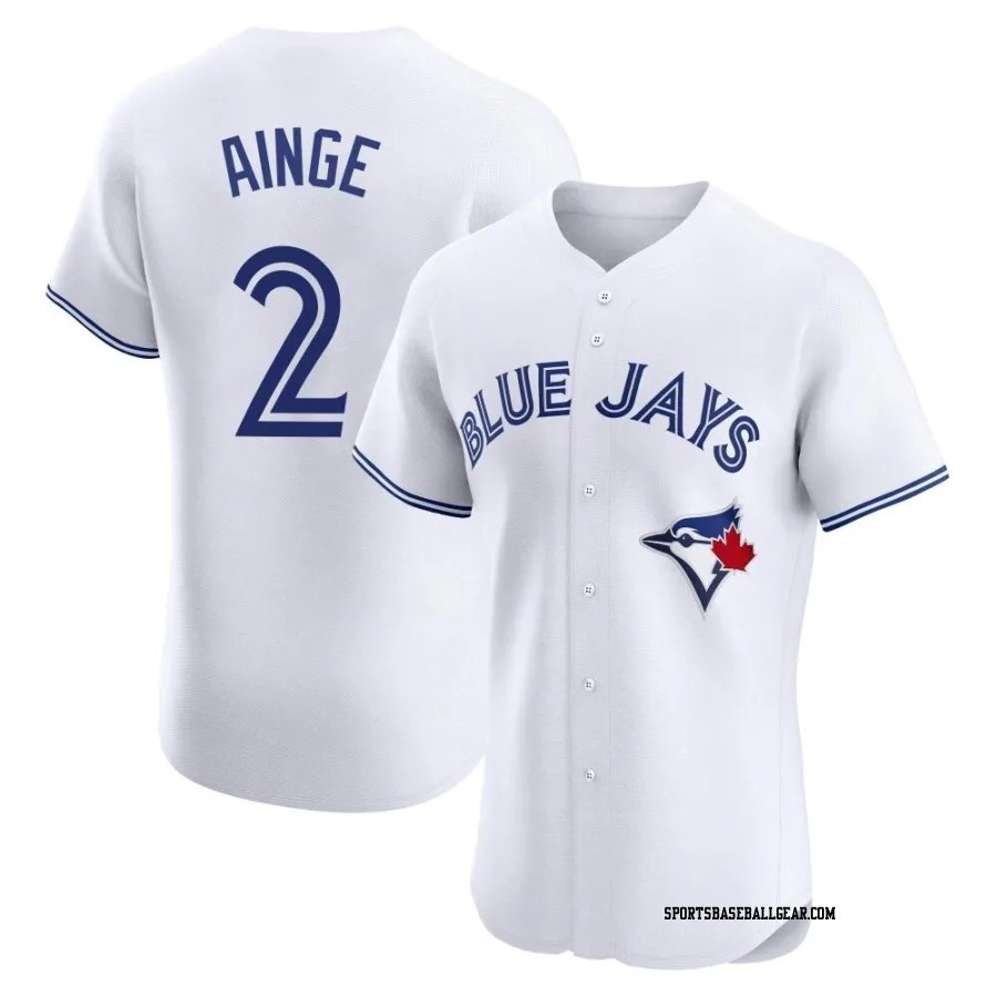 Danny Ainge Men's Toronto Blue Jays White Elite Home Jersey