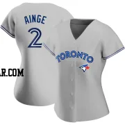 Danny Ainge Women's Toronto Blue Jays Gray Authentic Road Jersey