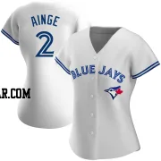 Danny Ainge Women's Toronto Blue Jays White Authentic Home Jersey