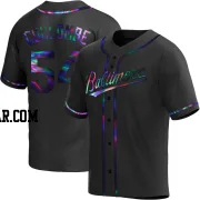 Danny Coulombe Men's Baltimore Orioles Black Holographic Replica Alternate Jersey