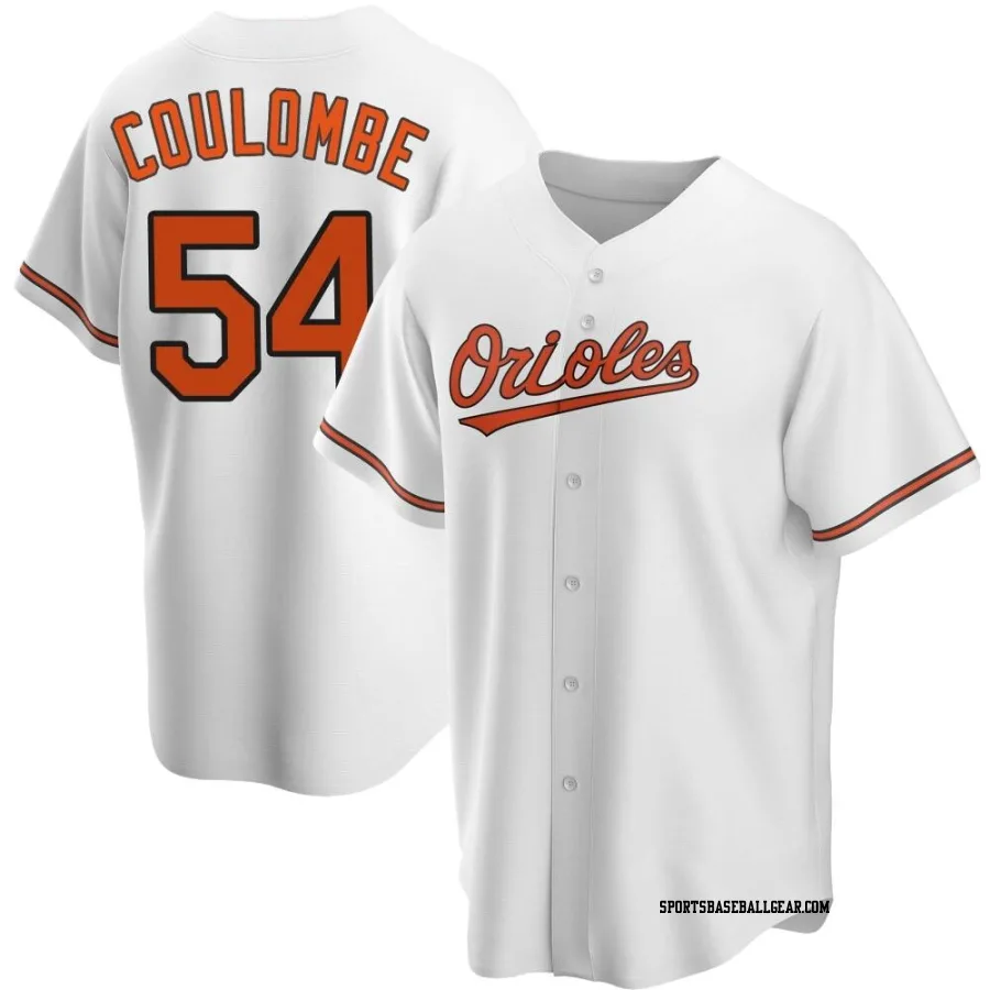 Danny Coulombe Men's Baltimore Orioles White Replica Home Jersey