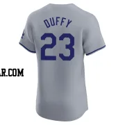 Danny Duffy Men's Los Angeles Dodgers Gray Elite Road Jersey