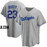 Danny Duffy Men's Los Angeles Dodgers Gray Replica Road Jersey