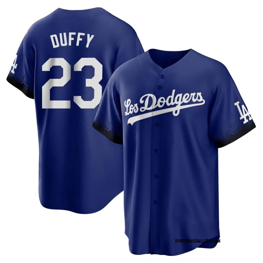 Danny Duffy Men's Los Angeles Dodgers Royal Replica 2021 City Connect Jersey