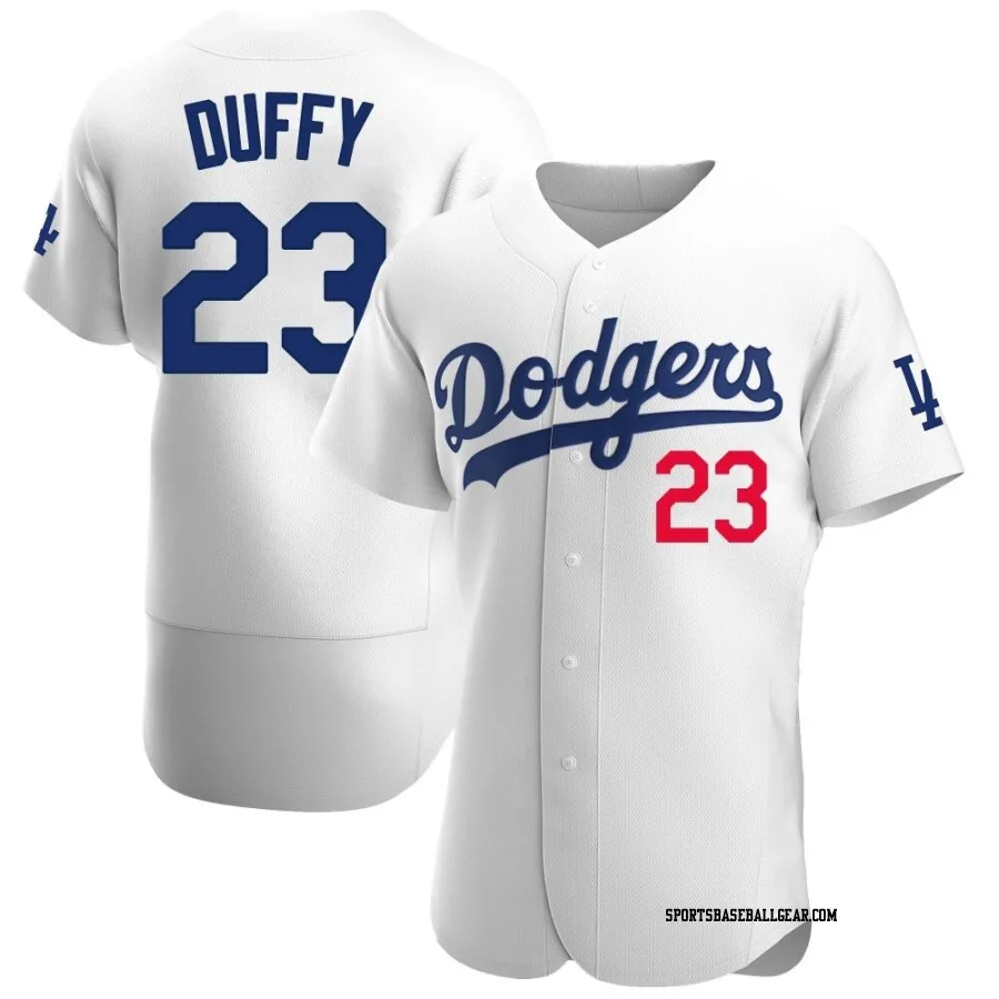 Danny Duffy Men's Los Angeles Dodgers White Authentic Home Jersey