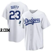 Danny Duffy Men's Los Angeles Dodgers White Replica 2024 World Tour Seoul Series Home Jersey