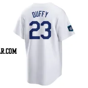 Danny Duffy Men's Los Angeles Dodgers White Replica 2024 World Tour Seoul Series Home Jersey