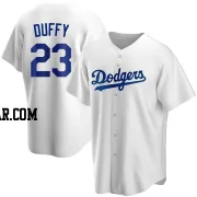 Danny Duffy Men's Los Angeles Dodgers White Replica Home Jersey