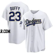 Danny Duffy Men's Los Angeles Dodgers White/Gold Replica 2021 Gold Program Player Jersey