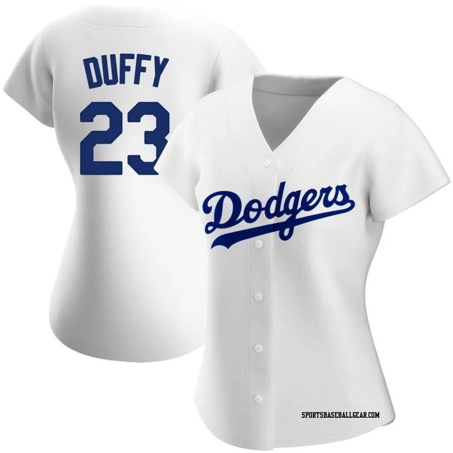 Danny Duffy Women's Los Angeles Dodgers White Authentic Home Jersey