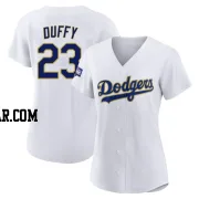 Danny Duffy Women's Los Angeles Dodgers White/Gold Authentic 2021 Gold Program Player Jersey