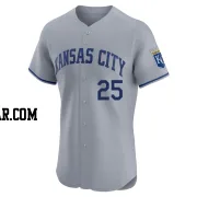 Danny Jackson Men's Kansas City Royals Gray Elite Road Jersey