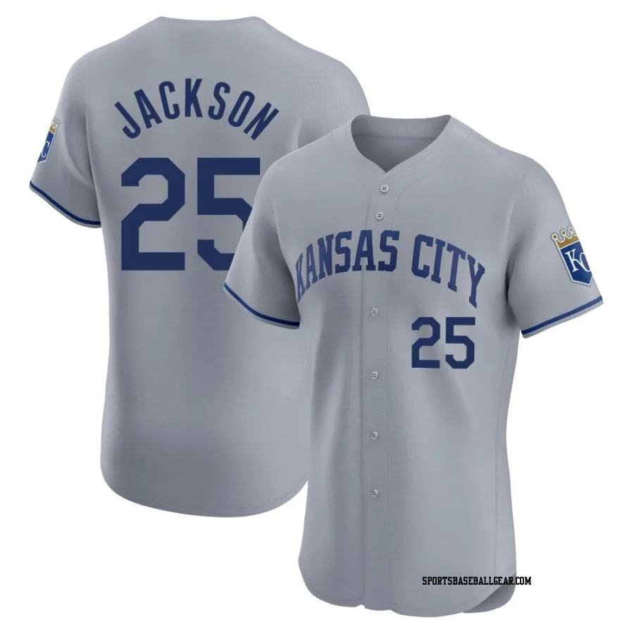 Danny Jackson Men's Kansas City Royals Gray Elite Road Jersey