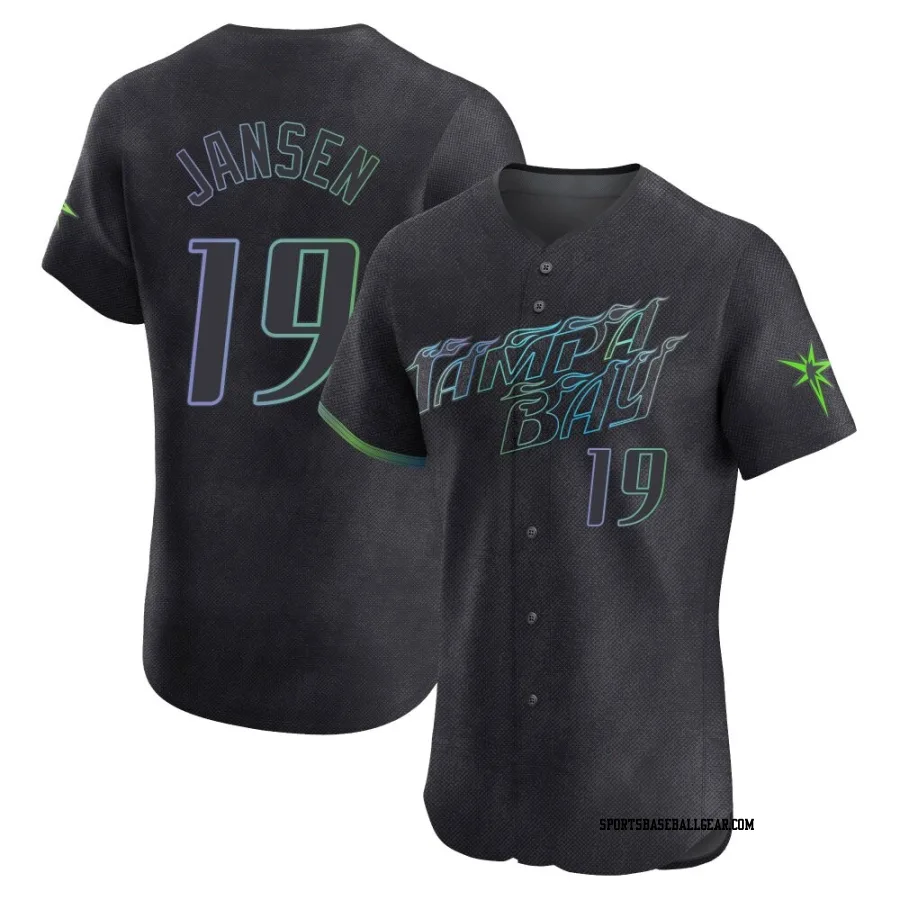 Danny Jansen Men's Tampa Bay Rays Charcoal Elite 2024 City Connect Jersey