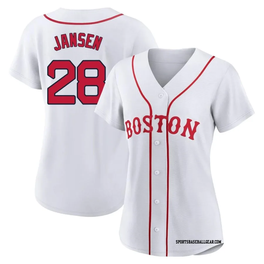 Danny Jansen Women's Boston Red Sox White Authentic 2021 Patriots' Day Jersey