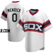 Danny Mendick Men's Chicago White Sox White Replica Cooperstown Collection Jersey