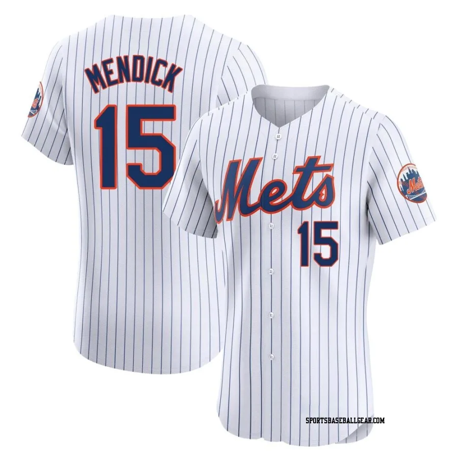 Danny Mendick Men's New York Mets White Elite Home Jersey