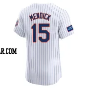 Danny Mendick Men's New York Mets White Elite Home Patch Jersey