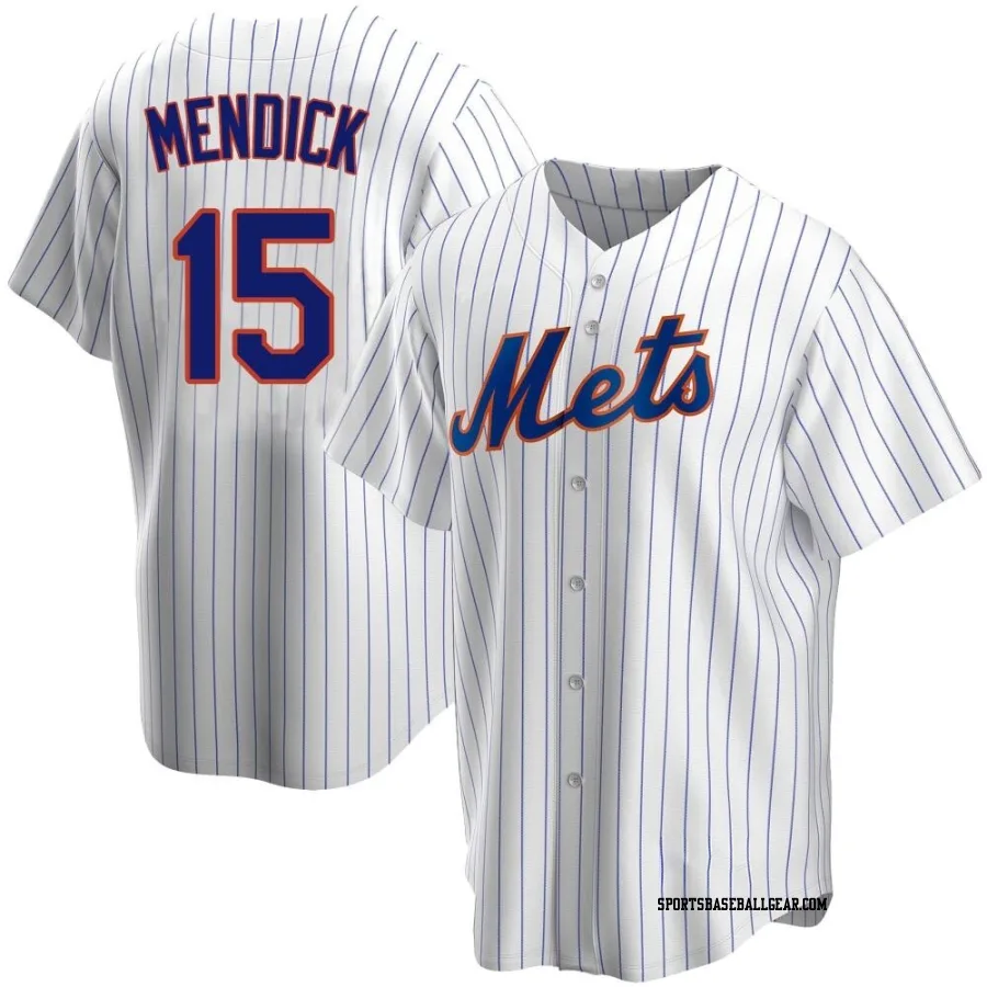 Danny Mendick Men's New York Mets White Replica Home Jersey