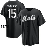 Danny Mendick Youth New York Mets Black/White Replica Jersey