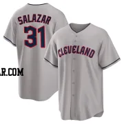 Danny Salazar Men's Cleveland Guardians Gray Replica Road Jersey