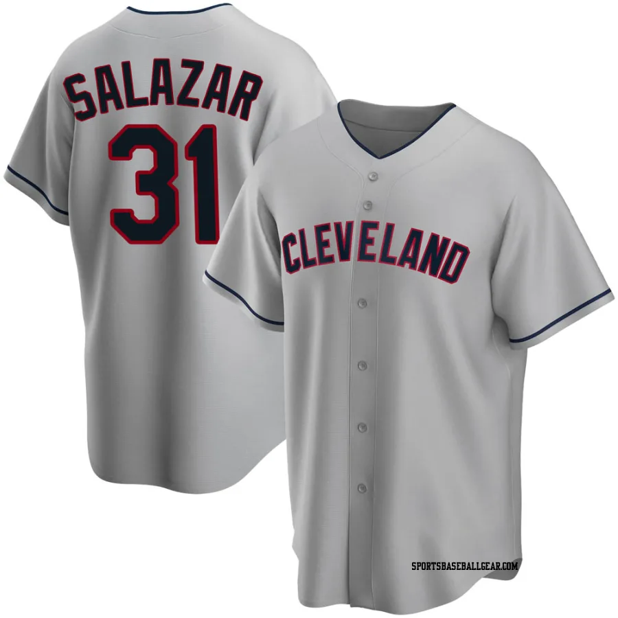 Danny Salazar Men's Cleveland Guardians Gray Replica Road Jersey