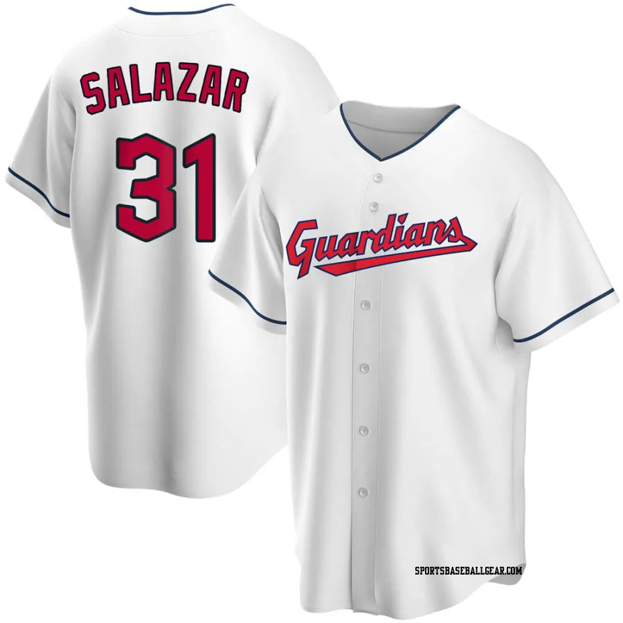 Danny Salazar Youth Cleveland Guardians White Replica Home Jersey