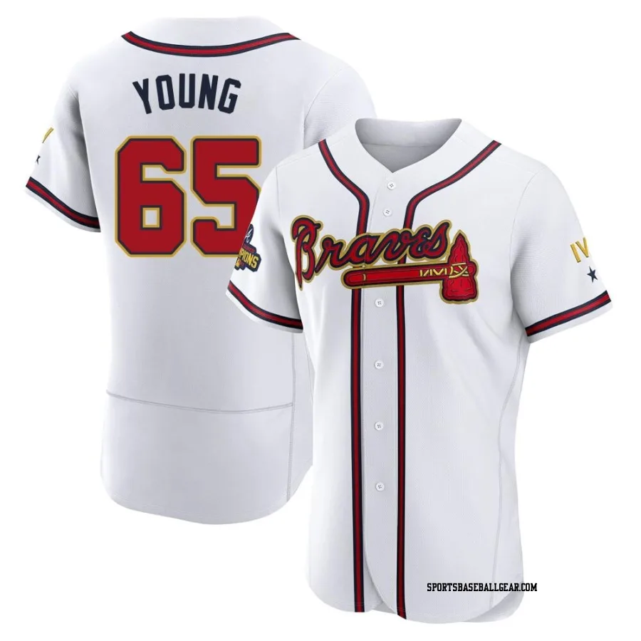 Danny Young Men's Atlanta Braves Gold Authentic White 2022 Program Jersey