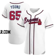 Danny Young Men's Atlanta Braves White Authentic Home Jersey