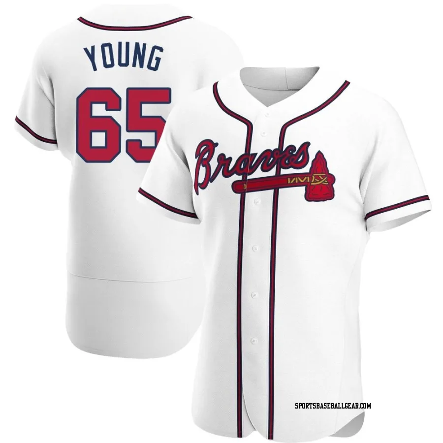 Danny Young Men's Atlanta Braves White Authentic Home Jersey