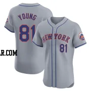 Danny Young Men's New York Mets Gray Elite Road Jersey