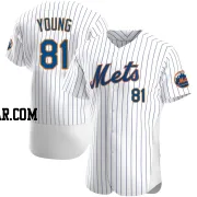 Danny Young Men's New York Mets White Authentic Home Jersey