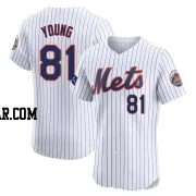 Danny Young Men's New York Mets White Elite Home Patch Jersey