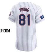 Danny Young Men's New York Mets White Elite Home Patch Jersey