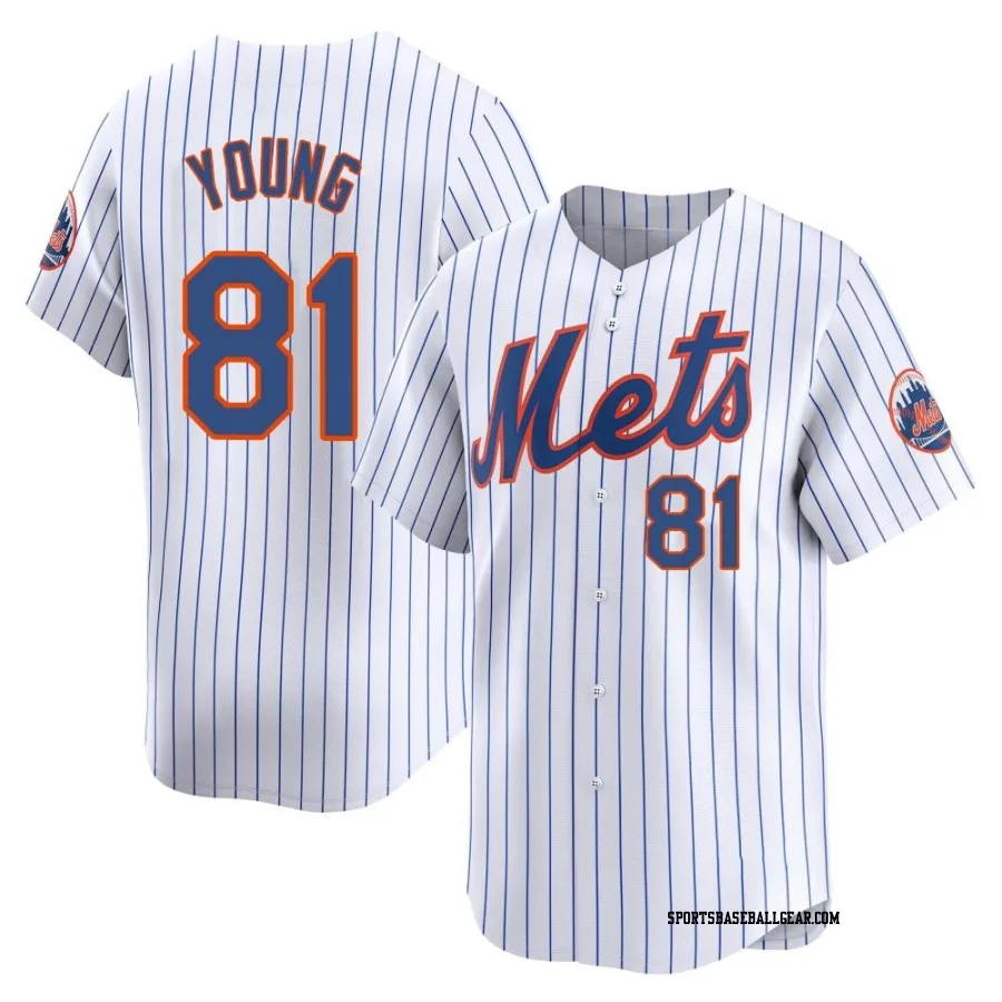 Danny Young Men's New York Mets White Limited Home Jersey