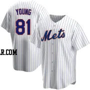 Danny Young Men's New York Mets White Replica Home Jersey