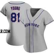 Danny Young Women's New York Mets Gray Authentic Road Jersey