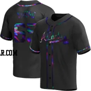 Danny Young Youth Atlanta Braves Black Holographic Replica Alternate Jersey