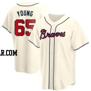 Danny Young Youth Atlanta Braves Cream Replica Alternate Jersey