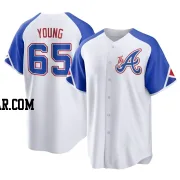 Danny Young Youth Atlanta Braves White Replica 2023 City Connect Jersey