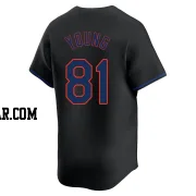 Danny Young Youth New York Mets Black Limited Alternate Jersey